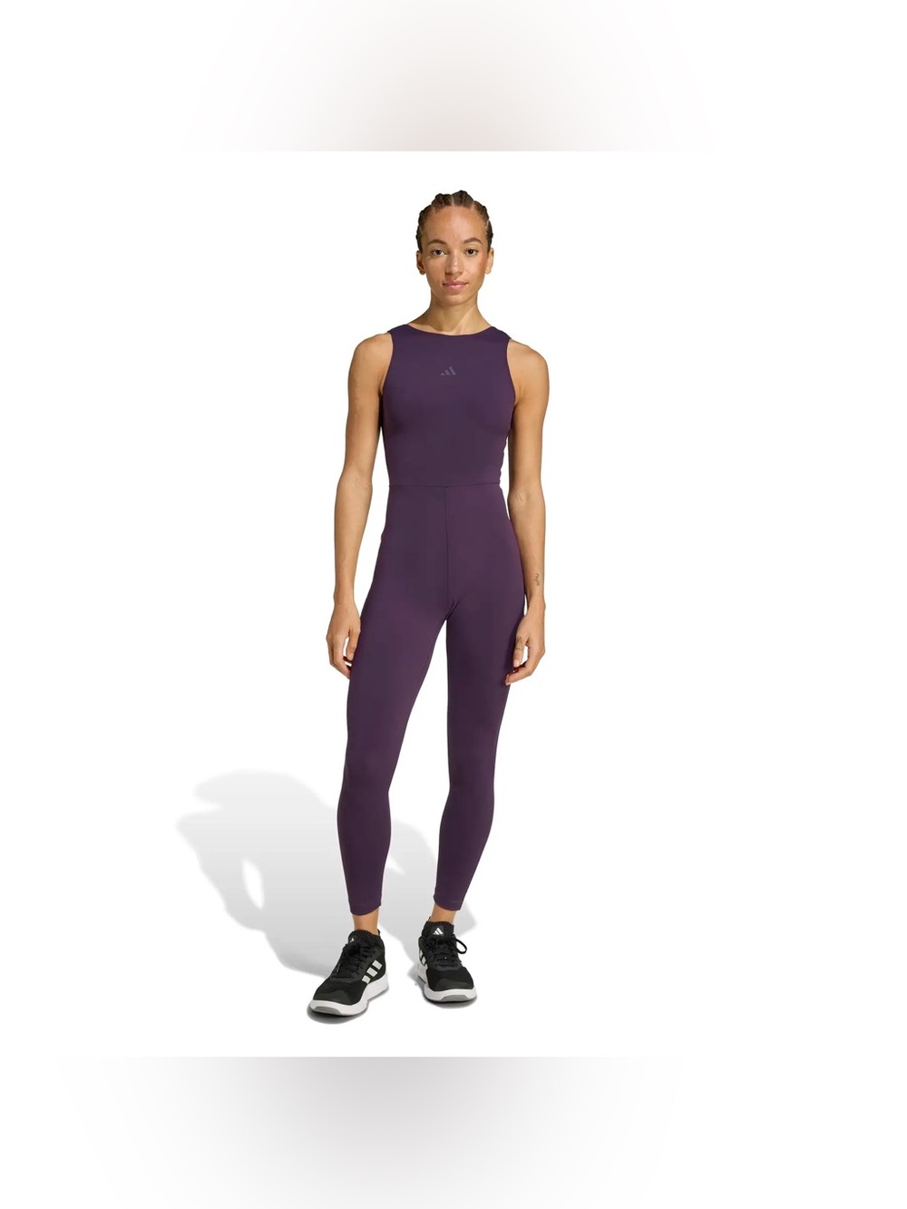 Adidas [L] Women's Motion Body Jumpsuit Aurora Plum JM4500